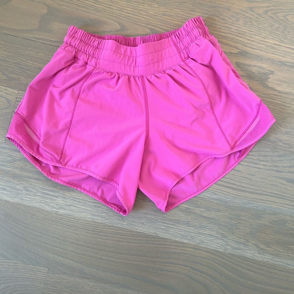 Sonic pink hotty hot shorts lululemon